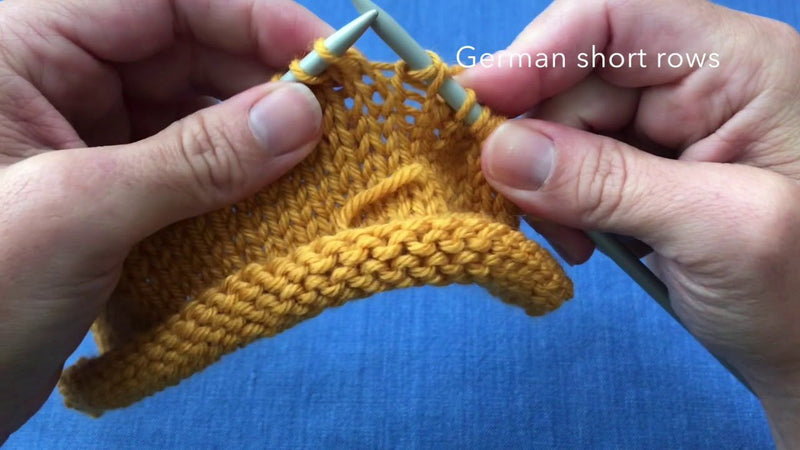 German short rows – Vueltas cortas alemanas