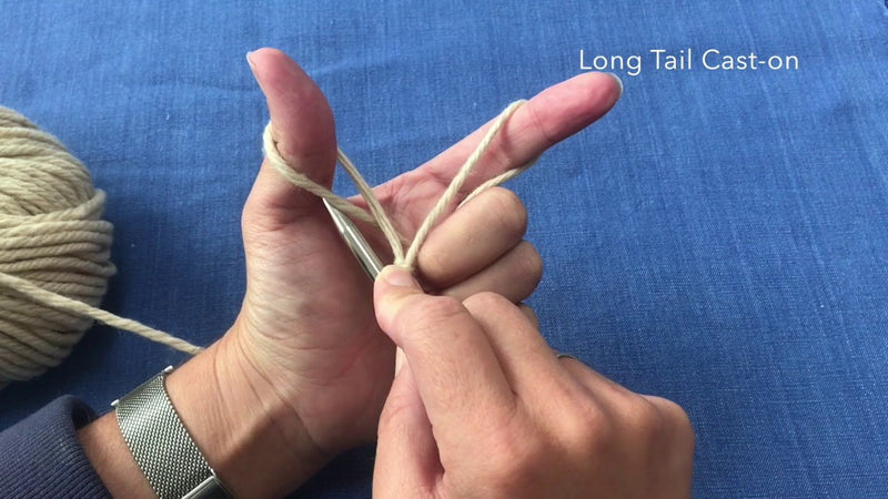 Long tail cast on – montaje de hebra larga