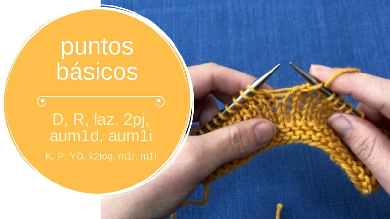 Puntos básicos (para el Chal Andecha) – D, R, laz, 2pj, aum1d, aum1i