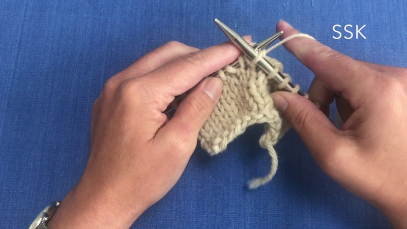 SSK (Slip, slip, knit) – ddD (desliza, desliza, derecho)