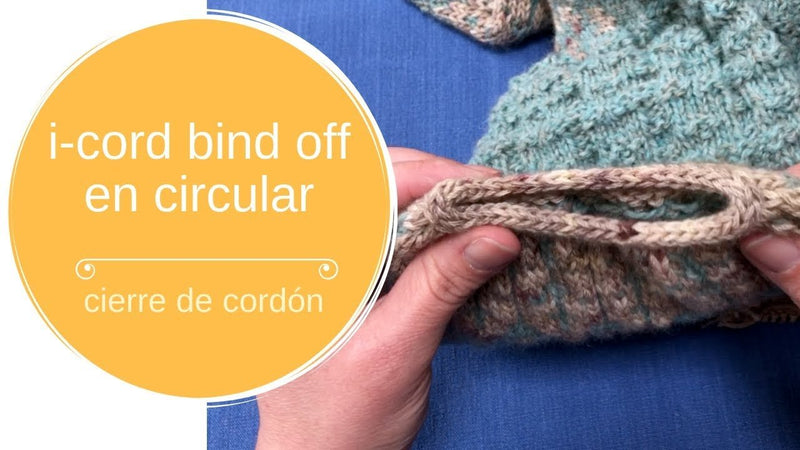 i-cord bind off en circular – cierre de cordón