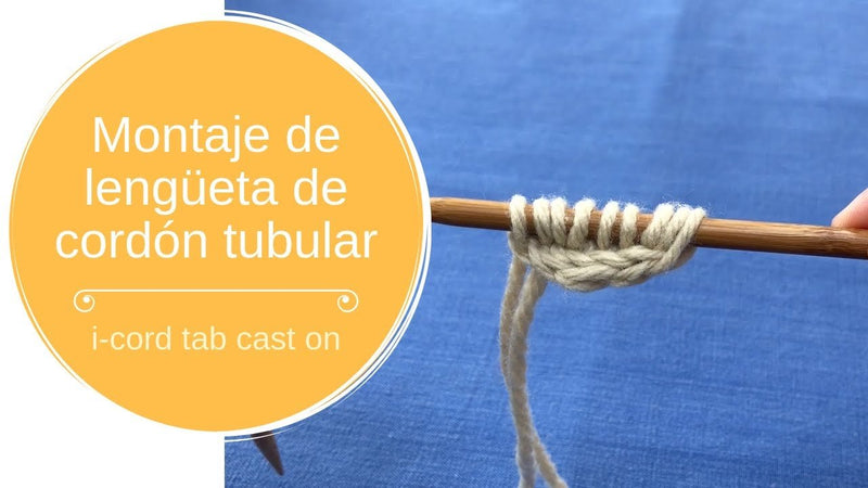 i-cord tab cast on – montaje de lengüeta de cordón tubular